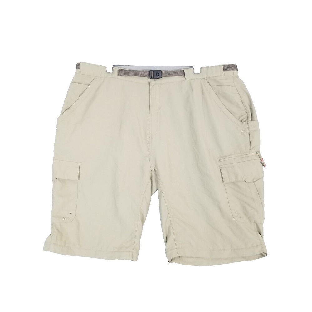 Alpine Design cargo hiking shorts mens 40x10 khaki green nylon outdoor adventure